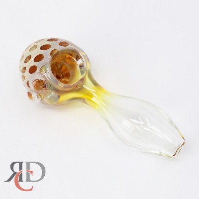GLASS PIPE HONEYCOMB HEAD CLEAR BODY GP6599 1CT